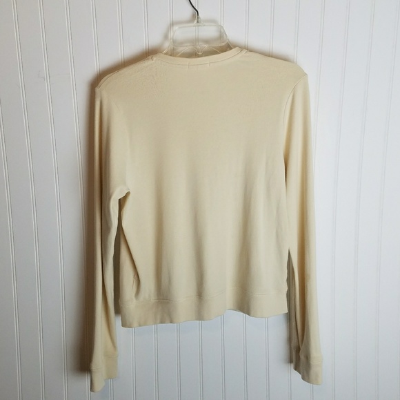 J. Crew City T Cream Cardigan Ruffle Bow - Picture 2 of 4